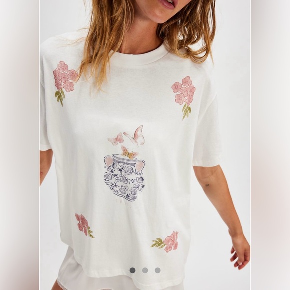 NWT FREE PEOPLE X FOUND FLOWER POT TEE - Picture 3 of 3